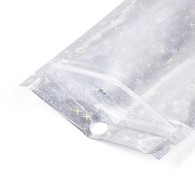 Glitter Holographic Star Plastic Packaging Yin-yang Resealable Bags OPP-N002-02E-1
