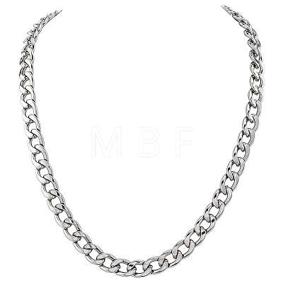 1Pc 304 Stainless Steel Cuban Link Chain Necklaces for Men Women NJEW-SP0001-23A-1