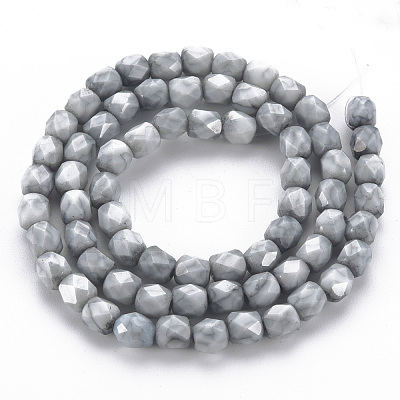 Opaque Baking Painted Glass Beads Strands EGLA-N006-008-A04-1