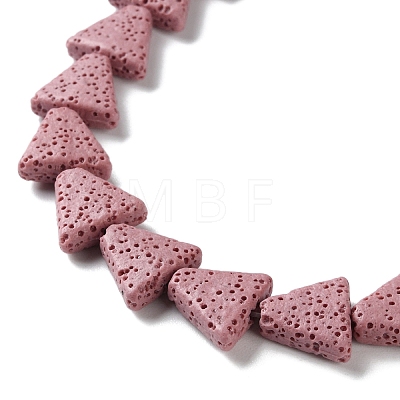 Triangle Dyed Natural Lava Rock Beads Strands G-O126-04A-05-1