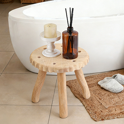 Wood Biscuit Stool AJEW-WH0596-917A-1