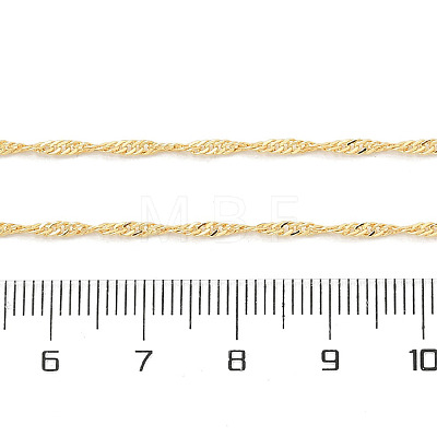 Brass Singapore Chain Necklaces for Women NJEW-Q020-01G-1