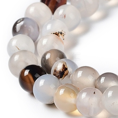 Natural Agate Beads Strands G-D845-04-6mm-1