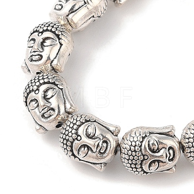 Tibetan Style Buddha Head Alloy Bead Strands TIBEB-O007-23-LF-1