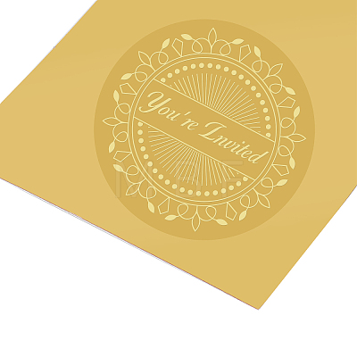 Self Adhesive Gold Foil Embossed Stickers DIY-WH0211-028-1