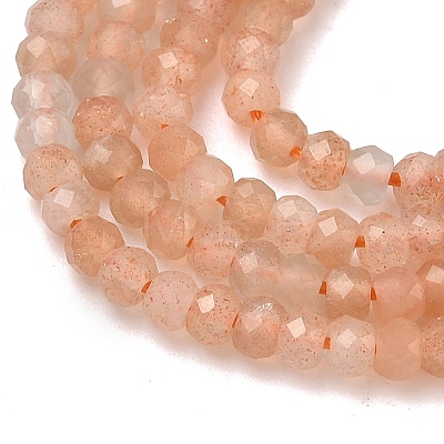 Natural Peach Moonstone Beads Strands G-B168-C10-01-1