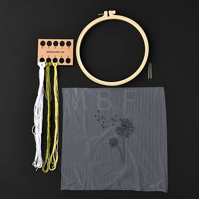 DIY Transparent Fabric Embroidery Kits DIY-K032-78B-1
