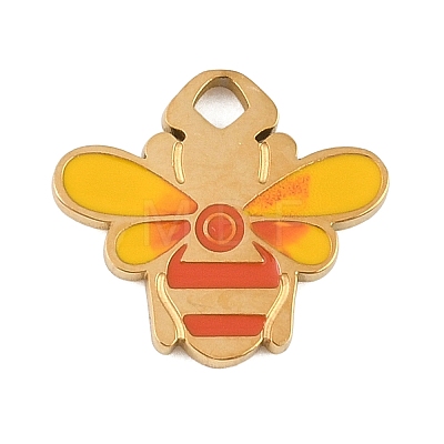 304 Stainless Steel Enamel Pendants SA-CBAAE94-01B-G-1