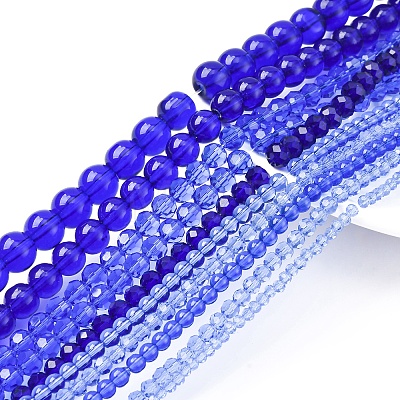 Electroplate Glass Beads Strands EGLA-FS0001-42D-1
