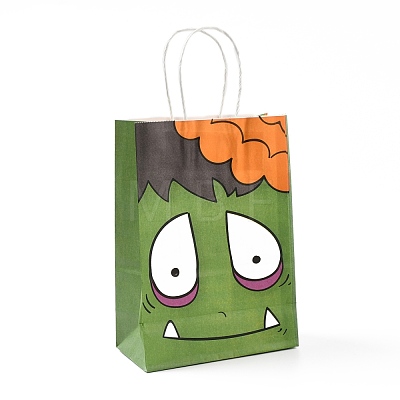 Halloween Theme Kraft Paper Gift Bags CARB-A006-01K-1