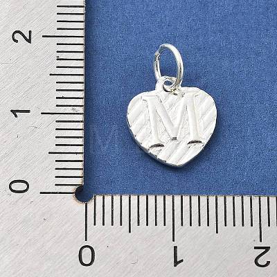 925 Sterling Silver Heart with Capital Letter Charms STER-S009-13M-S-1