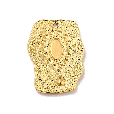 Ion Plating(IP) 304 Stainless Steel Pendant Cabochon Settings STAS-I197-004G-1