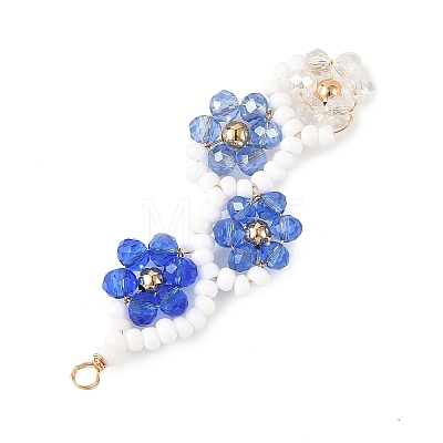Baking Paint Glass Seed Beaded Big Pendants PALLOY-MZ01393-01-1