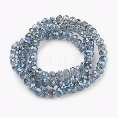 Electroplate Glass Beads Strands GLAA-K027-FR-A03-1