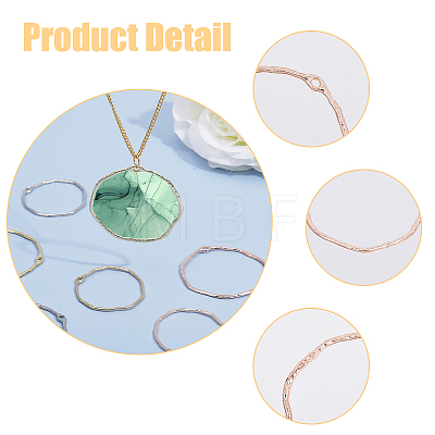 CHGCRAFT 36Pcs 9 Styles Alloy Open Back Bezel Pendants FIND-CA0008-45-1