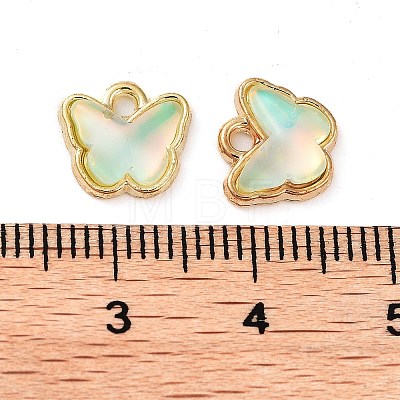 Rack Plating Alloy Glass Charms FIND-Q099-07G-05-1