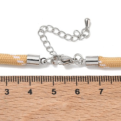 Ployester Core-Wrapped Round Cord Necklace Making KK-CBACFA2-03P-22-1