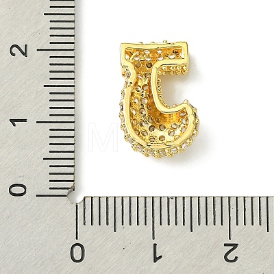 Rack Plating Brass Clear Cubic Zirconia Pendants KK-S378-01G-J-1