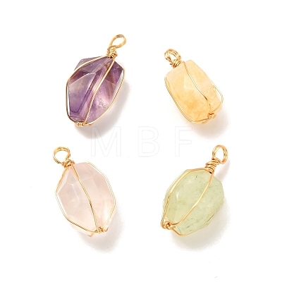 Natural Quartz Pendants PALLOY-JF00933-1