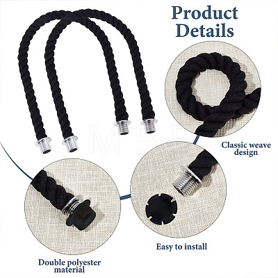Practical Twisted Cotton Rope Bag Handle FIND-WH0116-34B-1