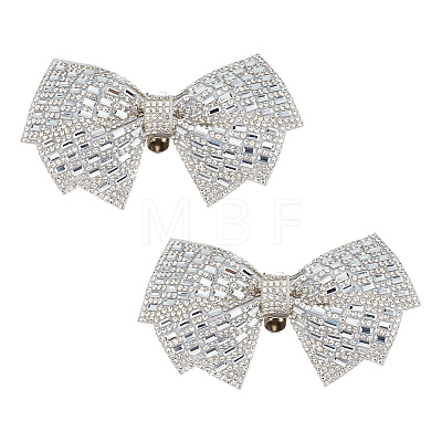 Bowknot Rhinestone Shoe Decoration DIY-WH0430-522B-1