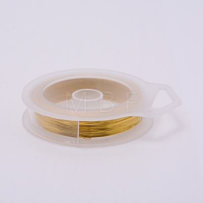 Round Brass Craft Wire CWIR-WH0006-0.4mm-C-1