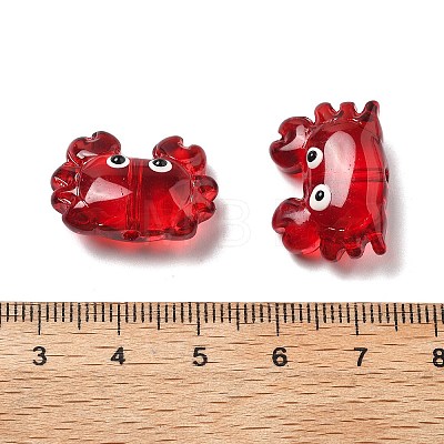 Transparent Glass Enamel Beads LAMP-V001-08G-1