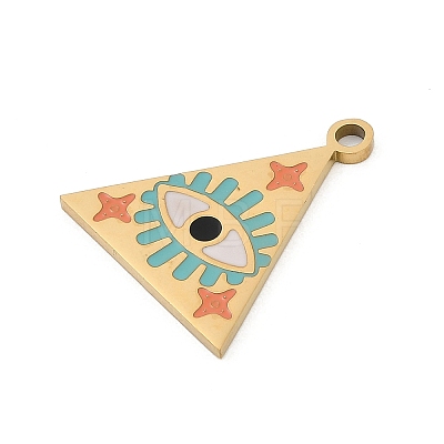 304 Stainless Steel Enamel Pendants STAS-I325-104E-G-1