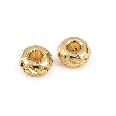 Corrugated Column Brass Beads KK-Z146-05G-01-1