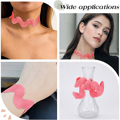 9 Yards Polyester Wavy Fringe Trim Ribbon OCOR-XCP0002-90A-1