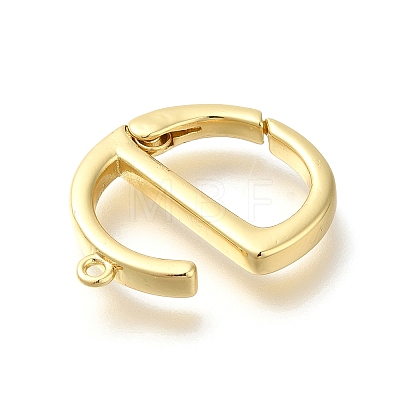 Rack Plating Brass Spring Gate Rings KK-Z086-53G-01-1