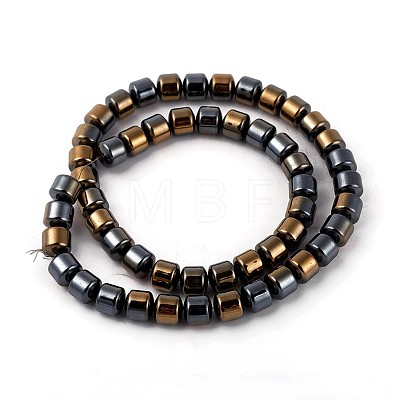 Electroplated Non-magnetic Synthetic Hematite Beads Strands G-P408-I-1