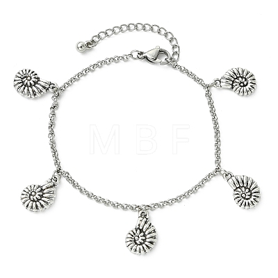 7Pcs Alloy Charm Bracelets BJEW-JB13656-1