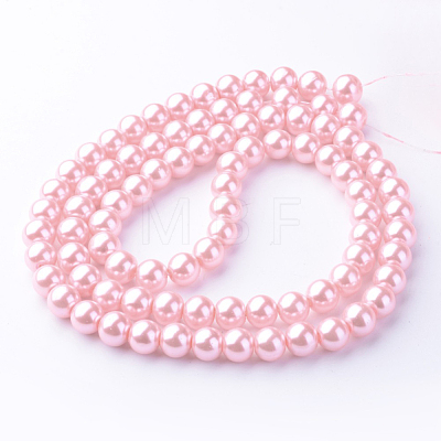 Baking Painted Pearlized Glass Pearl Round Bead Strands X-HY-Q003-10mm-53-1