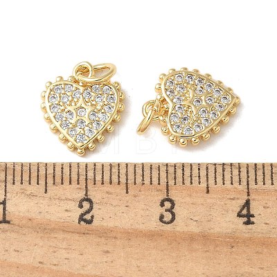 Brass Micro Pave Clear Cubic Zirconia Pendants KK-Q031-44G-07-1