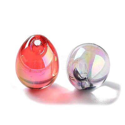 UV Plating Transparent Acrylic Pendants X-MACR-K356-02-1