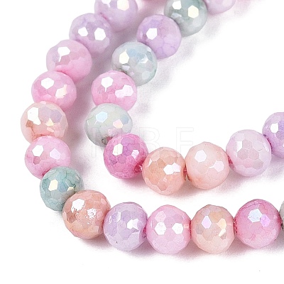 Anti-Tarnish Electroplate Glass Beads Strands EGLA-N027-02A-04-1