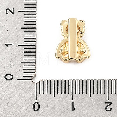 Brass Micro Pave Cubic Zirconia Slide Charms ZIRC-I068-13G-A-1