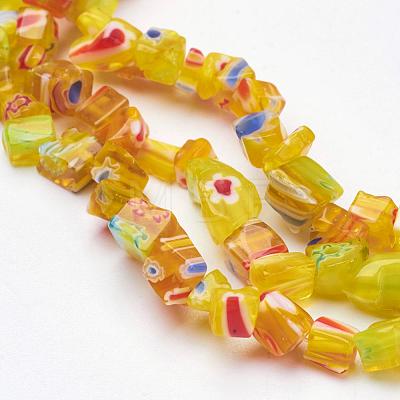 Handmade Millefiori Glass Beads Strands GLAA-F067-04B-1
