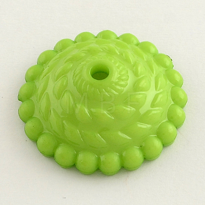 Opaque Acrylic Flower Bead Caps X-SACR-Q099-M18-1