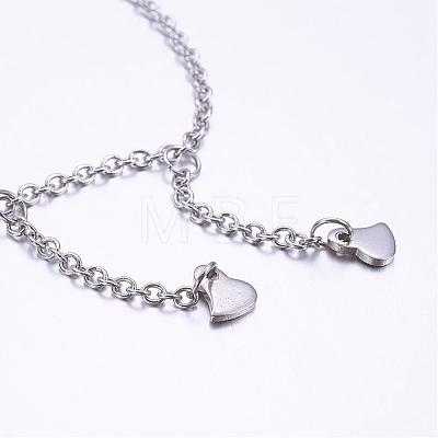 304 Stainless Steel Charm Anklets AJEW-AN00204-1
