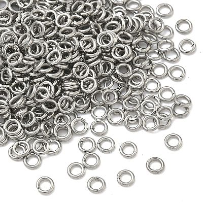 Tarnish Resistant 304 Stainless Steel Open Jump Rings X-STAS-Q186-02-3x0.6mm-1