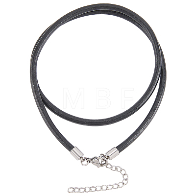 10Pcs Round Leather Cord Necklaces Making MAK-CL0001-06B-1