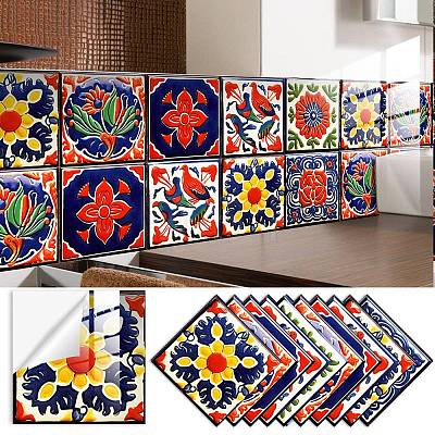 PVC Tiles Moroccan Design Self-Adhesive Wall Stickers PW24030220295-1