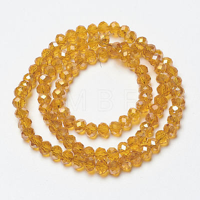 Electroplate Transparent Glass Beads Strands EGLA-A034-T2mm-H17-1