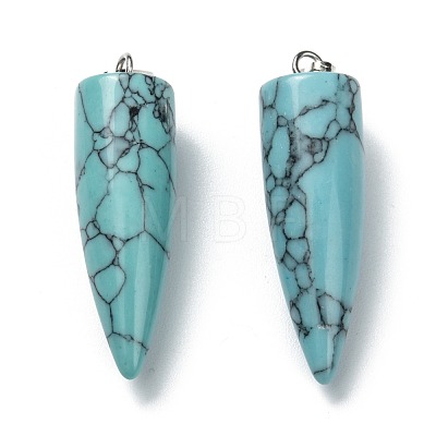 Synthetic Turquoise Pendants G-D040-01P-A05-1