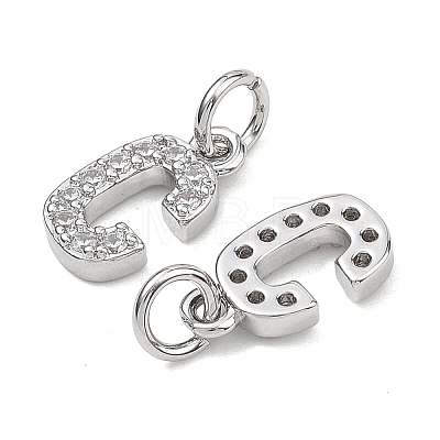 SHEGRACE Brass Micro Pave Clear Cubic Zirconia Pendants XGRQ29016-394P-C-1