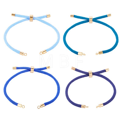 4Pcs 4 Colors Polyester Cord Bracelet Making MAK-TA0001-42-1