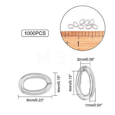 Unicraftale 304 Stainless Steel Jump Rings STAS-UN0006-37C-1