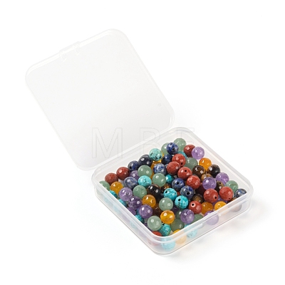 100Pcs 7 Style Natural Mixed Gemstone Beads G-LS0001-59-1